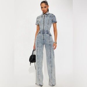 Women's Blue Denim Jumpsuit